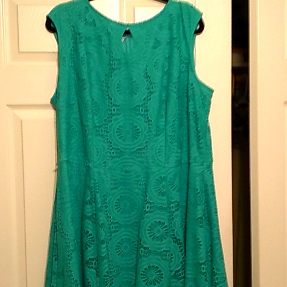 Teal a line 20w dress